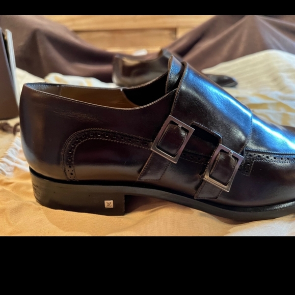 Louis Vuitton-Genuine Mens Dress Shoes-Size 9 (US)-Chocolate Brown - Picture 5 of 12